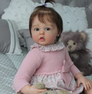 3D Paint Skin With Vein Silicone Reborn Baby Doll Toy For Girl Handmade 60 CM Princess Toddler Bebe Artist Collection